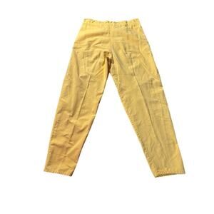 Vintage Gitano Yellow Pants Women’s High Waist Tapered Leg 80s 90s Retro Size 8